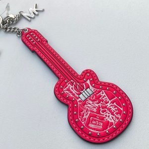 Michael Kors London Neon Pink Guitar Keyfob NWT